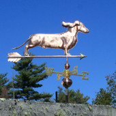 Dachshund Weathervane with ears flowing