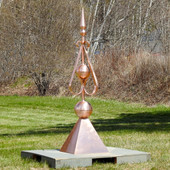 Peachy Copper Finial with Roof Cap