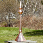 Top Notch Copper Finial with Roof Cap