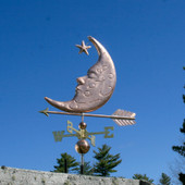 Man in the Moon Weathervane with Star