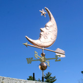 Man in the Moon Weathervane with Star