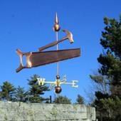 Large Saw and Hammer Weathervane