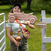 Jamey with car weathervane