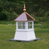 Waterville Window Shed Cupola shown in PVC with Copper Final