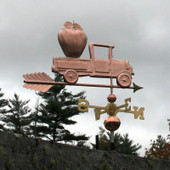 Pickup Truck with Apple Weathervane