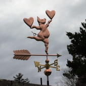 Pig with Hearts Weathervane