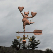 Pig with Hearts Weathervane