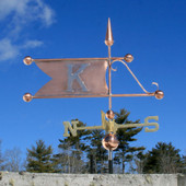 Victorian Copper Banner Weathervane