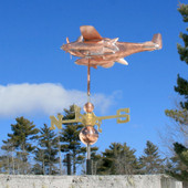 Southern Fighter Airplane Weathervane with Catfish Bombs