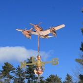 Southern Fighter Airplane Weathervane with Catfish Bombs