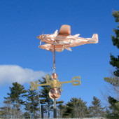 Southern Fighter Airplane Weathervane with Catfish Bombs