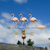 Three Flamingos Weathervane