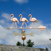 Three Flamingos Weathervanes