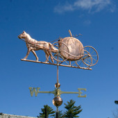 Horse and Pumpkin Carriage Weathervane