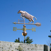 Cow Jumping Over a Fence Weathervane