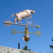 Jumping Cow Weathervane over a Fence