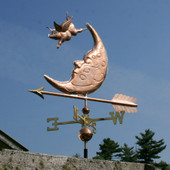 Flying Pig and Moon Weathervane