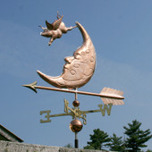 Flying Pig and Moon Weathervane
