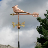 Handmade Copper Cardinal Bird Weathervane
