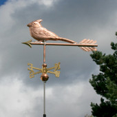 Handcrafted Copper Cardinal Weather Vane