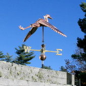 Grand Heron Weathervane with Wings Down