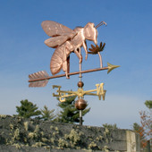 Large Honey Bee Weathervane with Flower