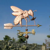 Large Honey Bee Weather vane with Flower Garden Decor