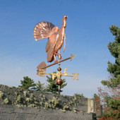 Handcrafted Copper Grand Turkey Weather vane