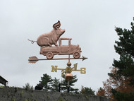 Pig in a Pickup Weathervane 