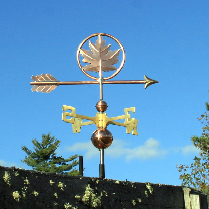 Maple Leaf Weathervane Made in USA