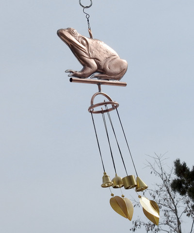 Frog Wind Chimes with Brass Wind Bells