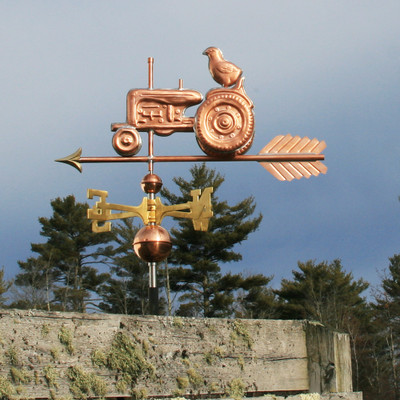 Chick on a Tractor Weathervane