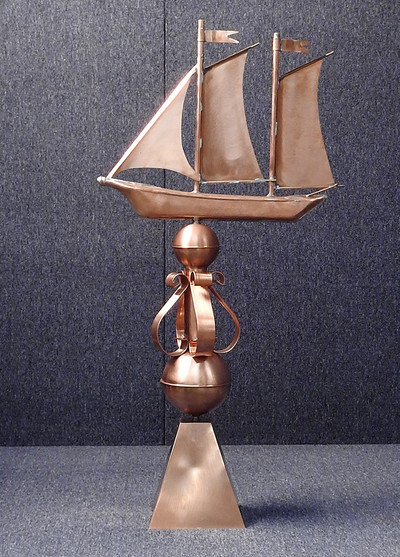 Copper Sailboat Finial