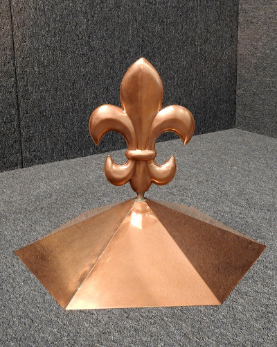 Gazebo Crown Cap - Hexagon - with Fleur de Lis