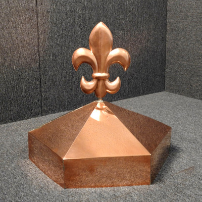 Gazebo Crown Cap - Hexagon - with Fleur de Lis Finial