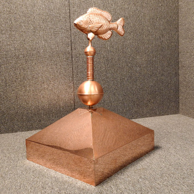 Gazebo Crown Cap - Square - With Copper Sunfish Finial