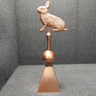 Rabbit Pinnacle Finial with Skirt - Roof Finial - Turret Finial - Made in USA