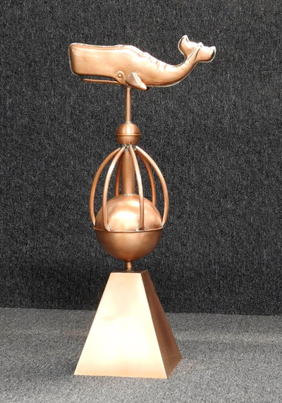 Whale Sphere Finial with Skirt