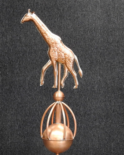 Copper Giraffe Sphere Finial