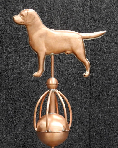 Copper Labrador Sphere Finial