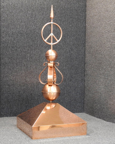 Gazebo Crown Cap with Peace Sign and Victorian Finial