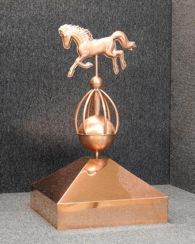 Gazebo Crown Cap with Horse Sphere Finial - Made in USA