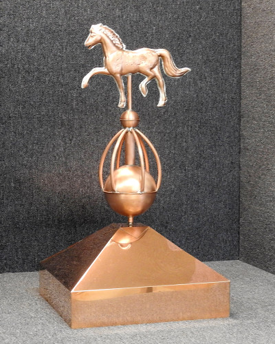 Gazebo Crown Cap with Horse Sphere Finial - Made in USA