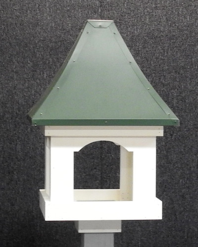 Roman Arch Select Bird Feeder - Handmade PVC - Aluminum Roofing