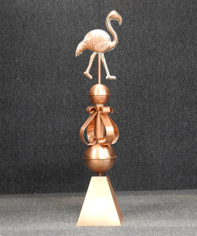 Victorian Flamingo Finial with Skirt