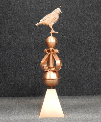 Victorian Quail Finial with Skirt