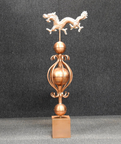 Chinese Dragon Post Cap - Made in USA - Colonial Style Finial