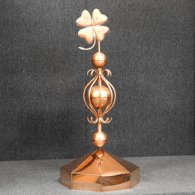 Gazebo Crown Cap with Four Leaf Clover and Colonial Finial - Octagon Finial - Made in USA