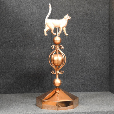 Gazebo Crown Cap with Cat and Colonial Finial - Octagon Finial - Made in USA