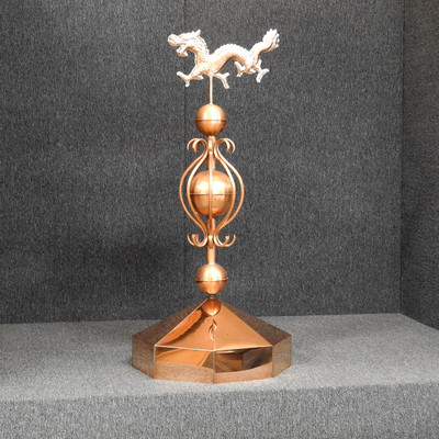 Gazebo Crown Cap with Dragon and Colonial Finial - Octagon Finial - Made in USA